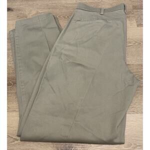 RN 130273 Pants Mens 36 x 30 Beige Khaki Flat Front Work Career Golf Chino